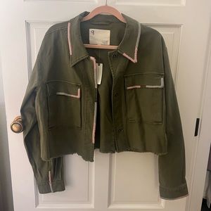 Anthropologie Pilcro cropped utility jacket XL